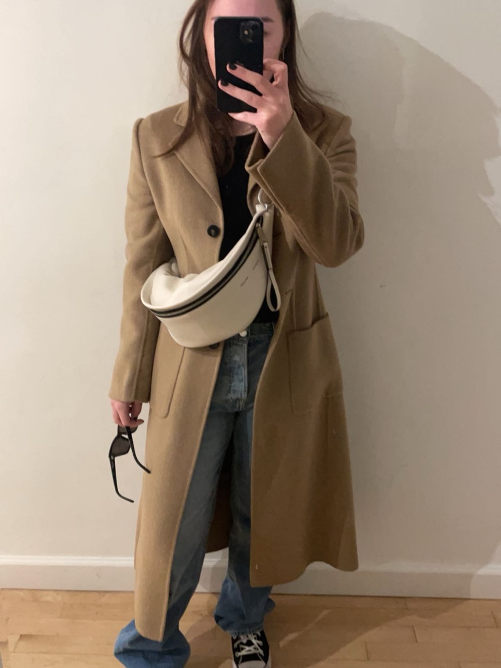 Massimo Dutti Camel Wool Trench Coat
